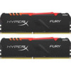 HyperX 16 GB DDR4 2400 MHz Fury RGB Black (HX424C15FB3AK2/16) - зображення 1
