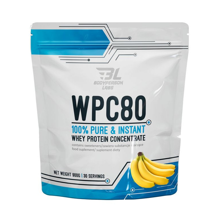 BodyPerson Labs WPC80 900 g /30 servings/ Banana - зображення 1