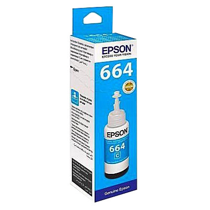Epson C13T66424A Cyan для Epson L312, L350, L355, L362, L366, L456, L550, L555, L1300 - зображення 1