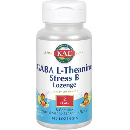 KAL GABA L-Theanine Stress B 100 tabs /50 servings/ Mango Tangerine