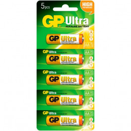 GP Batteries AA bat Alkaline 5шт Ultra (GP15AUHM-2UE5)