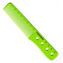 Ycombs Зелений гребінець з ручкою та лінійкою Y5 Exotic color line 16 см.
