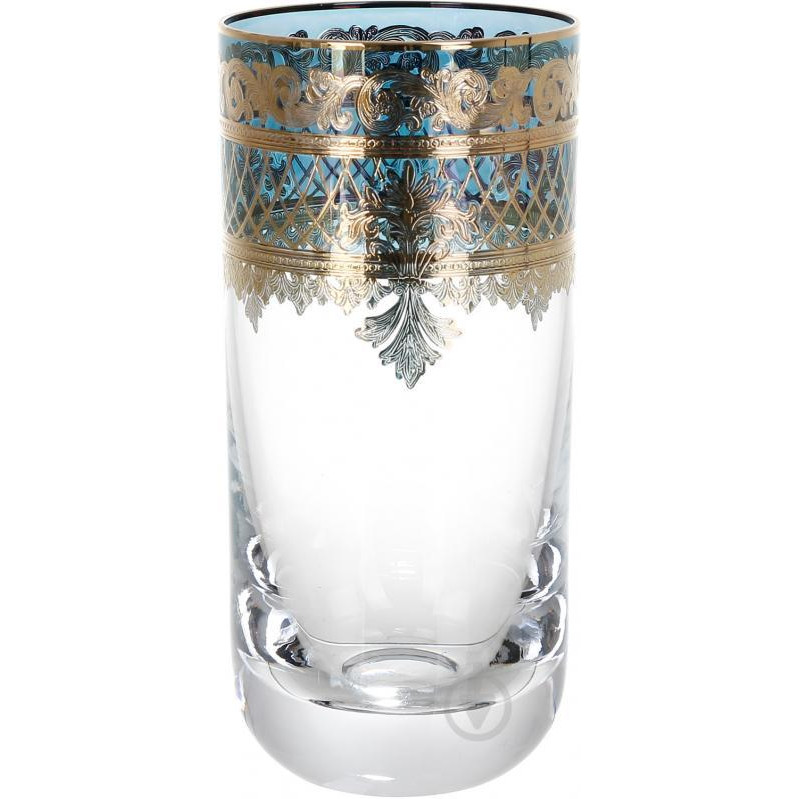 Combi Набор стаканов высоких Blue and Gold 350 мл 6 шт. (G561Z-25/10) - зображення 1