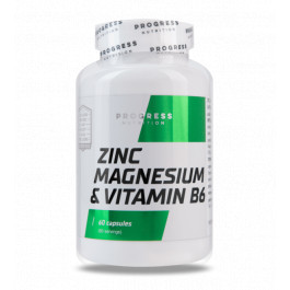 Progress Nutrition ZMB /Zinc Magnesium Vitamin B6/ 60 caps