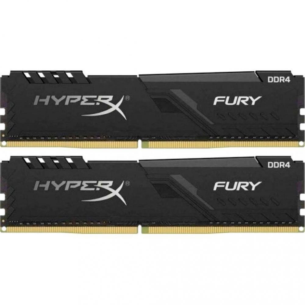 HyperX 16 GB (2x8GB) DDR4 2400 MHz Fury Black (HX424C15FB3K2/16) - зображення 1