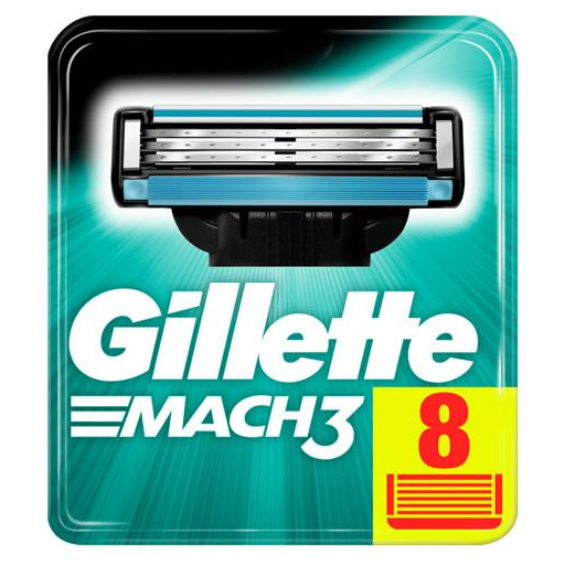 Gillette Кассеты для бритья  Mach 3 - 8 шт (3014260243548) - зображення 1