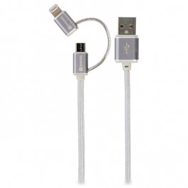 SKROSS USB 2-in-1 AM/Micro-BM/ Lightning Silver 1m (2.700241)