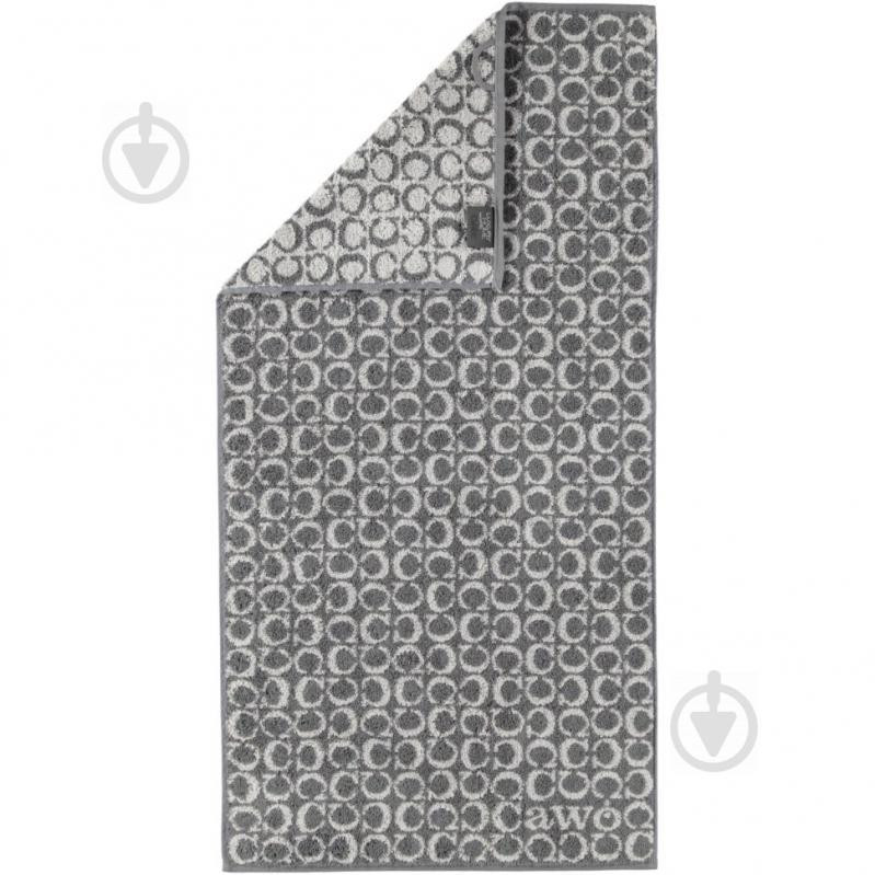 Cawoe Полотенце махровое Ring 50x100 см темно-серый Cawo (4056735036933) - зображення 1