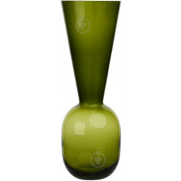 Wrzesniak Glassworks Ваза стеклянная оливковая SHOUT d17 h50 см (5907742193326)