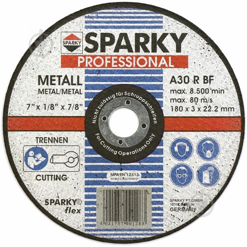 SPARKY Круг отрезной по металлу 180x3,0x22,2 мм - зображення 1