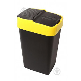 Heidrun Бак для мусора с крышкой Push & Up 18 л желтый