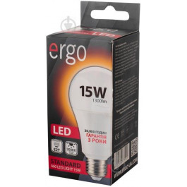 ERGO LED Standard 15W A60 матовая E27 220V 3000K (6901708775945)