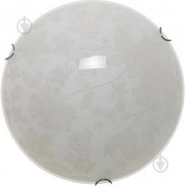 Декора Светильник настенно-потолочный Флора 2x60 Вт E27 белый с рисунком 24290 gl