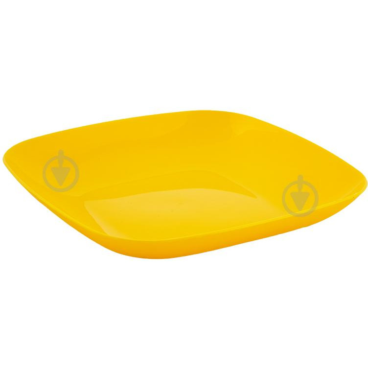 Алеана Тарелка пластиковая Мульти 250х250х30 мм желтый (4823052325275) - зображення 1