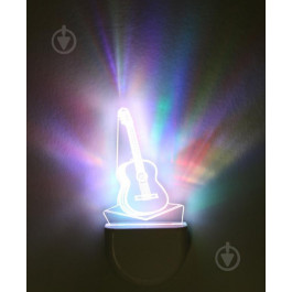 AUKES Гитара 3D LED RGB 0.5 Вт белый