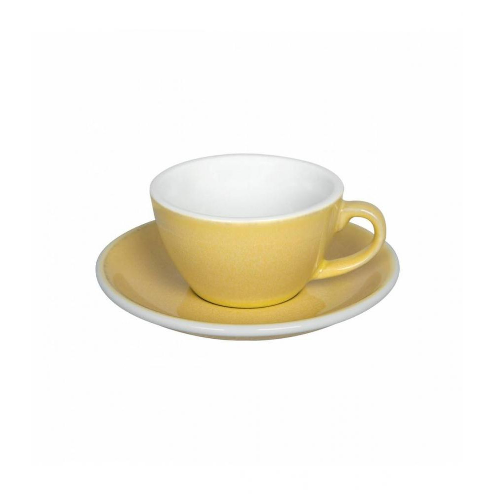 Loveramics Чашка и блюдце под кофе с молоком  Egg Flat White, 150 мл, Butter Cup (C088-130BBC) - зображення 1