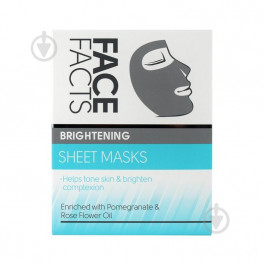 Face Facts Маска тканевая для лица  Brightening 0.25 г х 2 шт (5031413993097)
