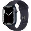 Apple Watch Series 7 GPS + Cellular 45mm Midnight Aluminum Case w. Midnight S. Band (MKJ73) - зображення 1