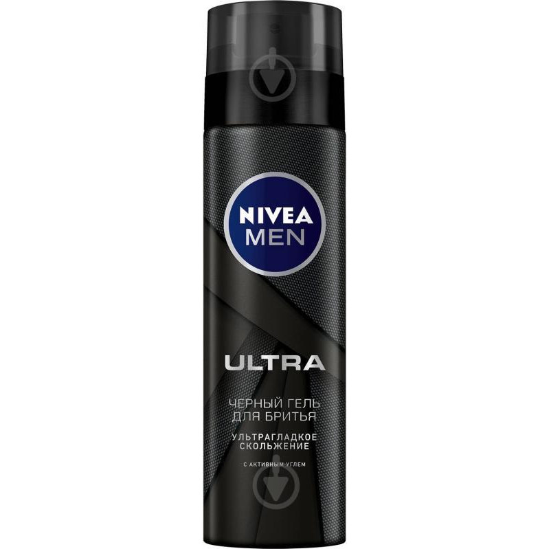 Nivea Гель для бритья  MEN Ultra с активным углем 200 мл (81789) - зображення 1