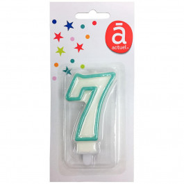 Actuel Свічка для торта , цифра 7, бірюзовий (3245676760866)