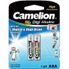 Акумулятор Camelion AAA bat Alkaline 2шт Digi Alkaline (LR03-BP2DG)
