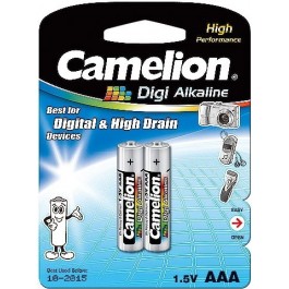 Camelion AAA bat Alkaline 2шт Digi Alkaline (LR03-BP2DG)