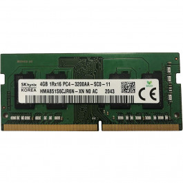 SK hynix 4 GB SO-DIMM DDR4 3200 MHz (HMA851S6CJR6N-XN)
