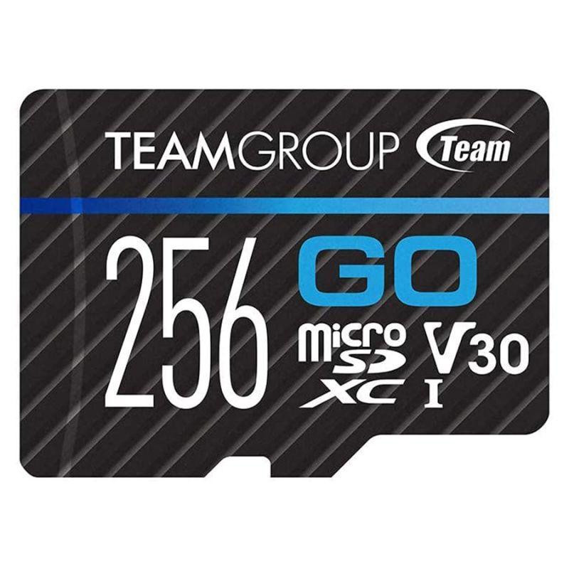 TEAM 256 GB microSDXC UHS-I U3 GO V30 + SD Adapter TGUSDX256GU303 - зображення 1
