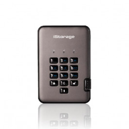 iStorage diskAshur PRO2 5 TB USB 3.1 Encrypted Portable Hard Drive (IS-DAP2-256-5000-C-G)