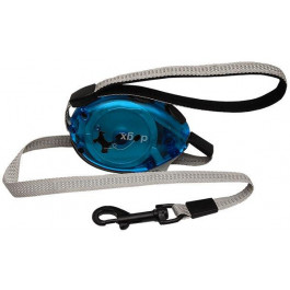Karlie-Flamingo Поводок-рулетка  Dogx2GO Belt Glassy S для собак до 12 кг светоотражающая стрічка 2 м синій (43848)