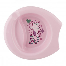 Chicco Тарелка Easy Feeding Plate, 6m+, розовый (16001.10)