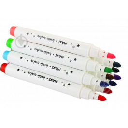 Maxi Набір маркерів  по тканині які не змити 12 кольорів різнокольоровий MX15242