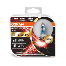 Osram H4 NIGHT BREAKER 200 +200% 12V 60/55W 3900K (64193NB200-HCB)