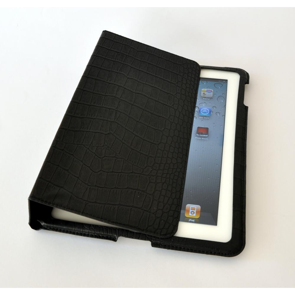 EGGO Croco Ultarslim iPad 2/3/4 черный - зображення 1