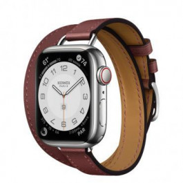 Apple Watch Hermes Series 7 LTE 41mm Silver S. Steel w. Attelage D. Tour Rouge H (MKLK3+MKG23)