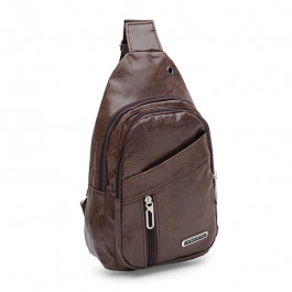 Monsen Чоловіча коричнева сумка-рюкзак із шкірозамінника через плече  (22100)