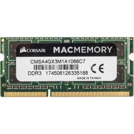 Corsair 4 GB SO-DIMM DDR3 Mac Memory (CMSA4GX3M1A1066C7)