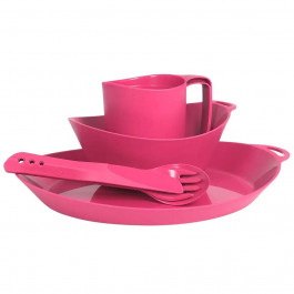 Lifeventure Ellipse Camping Tableware Set, pink (75802)