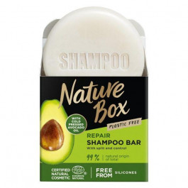 Nature Box Твердый шампунь  для восстановления волос с маслом авокадо холодного отжима 85 г (90443046)