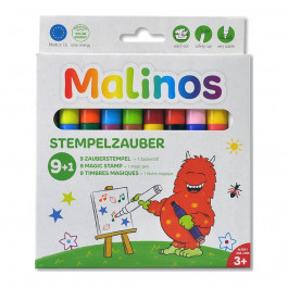Malinos Фломастеры-штампы волшебные меняющие цвет Stempelzauber 9 (9+1) шт (MA-300008)
