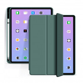 BeCover Tri Fold Soft TPU  з кріпленням Apple Pencil для Apple iPad 10.9" 2022 Dark Green (708460)