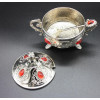 Acar Турецька цукорниця з ложкою колір сріблястий (червоний камінь) (15451) - зображення 2