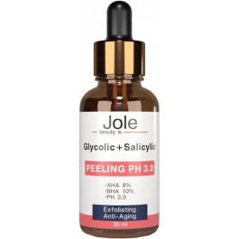 Jole Cosmetics Пилинг для лица  Glycolic + Salicylic Peeling pH 3.0 с Гликолевой и Салициловой кислотами 30 мл (482