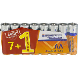 АСКО-УКРЕМ AA bat Alkaline 8шт Super (Аско.LR6.S7F1)