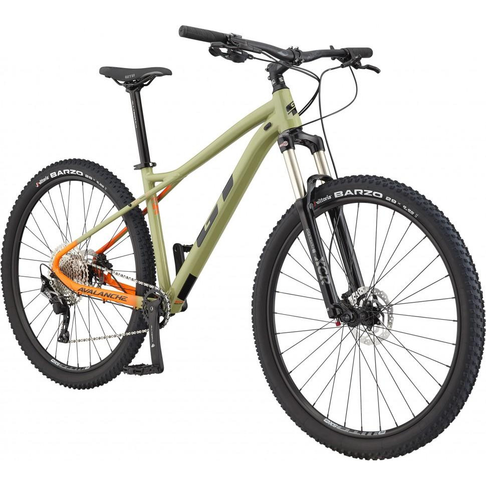 GT Bicycles Avalanche Elite 29" 2023 / рама 48см gloss moss green&orange fade w/black&orange - зображення 1