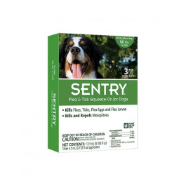 Sentry Капли от блох, клещей и комаров Сентри для собак и щенков Более 30 кг, одна пипетка (23654)