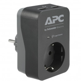 APC SurgeArrest 1 розетка, 2 USB Black (PME1WU2B-RS)