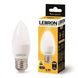 Lebron LED L-C37 6W E27 3000K 480Lm 220° (LEB 11-13-49)