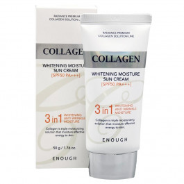 Enough Солнцезащитный крем для лица с морским коллагеном  Collagen 3in1 Whitening Moisture Sun Cream SPF50 