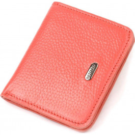 CANPELLINI Маленький жіночий гаманець із натуральної шкіри флотар коралового кольору  (2421794)